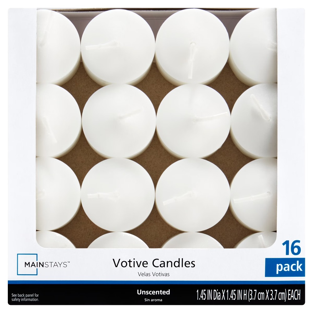 Wedding Supply In Bulk - Unscented White Votive Candles Set of