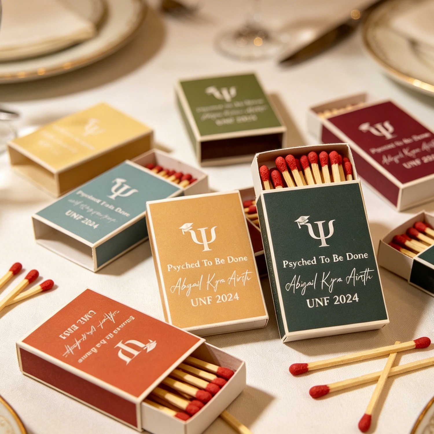 Wedding Supply In Bulk - Wholesale Custom Foiled Gold Foil Matchboxes