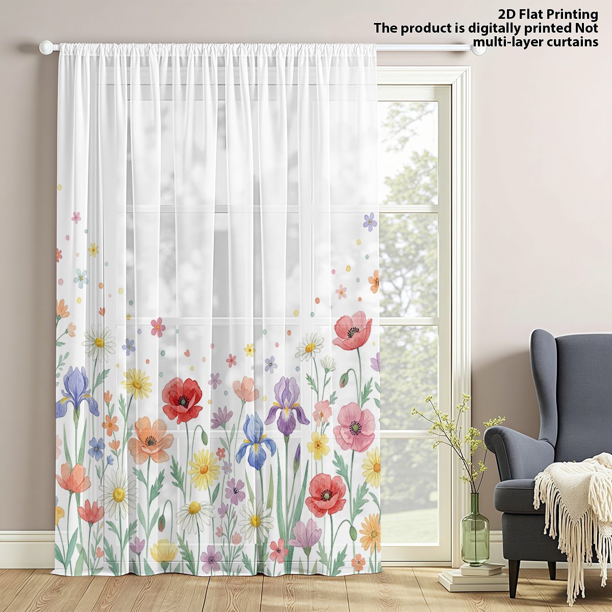 Floral Privacy Sheer Curtain,G - Good Floral & Wedding Decor Supply recensione e prezzo