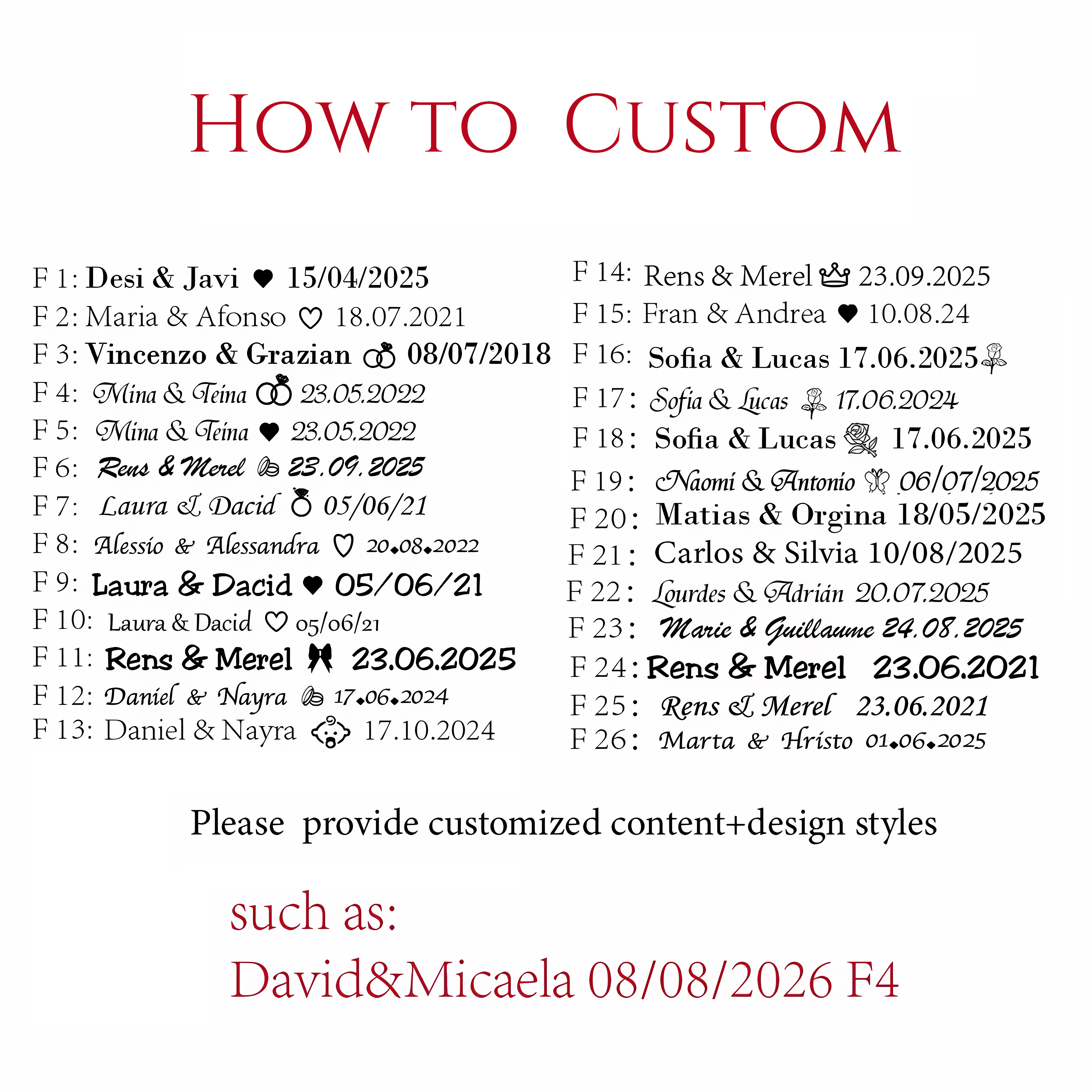 10-90pcs Personalized Engraved - Wedding Supply In Bulk recensione e prezzo