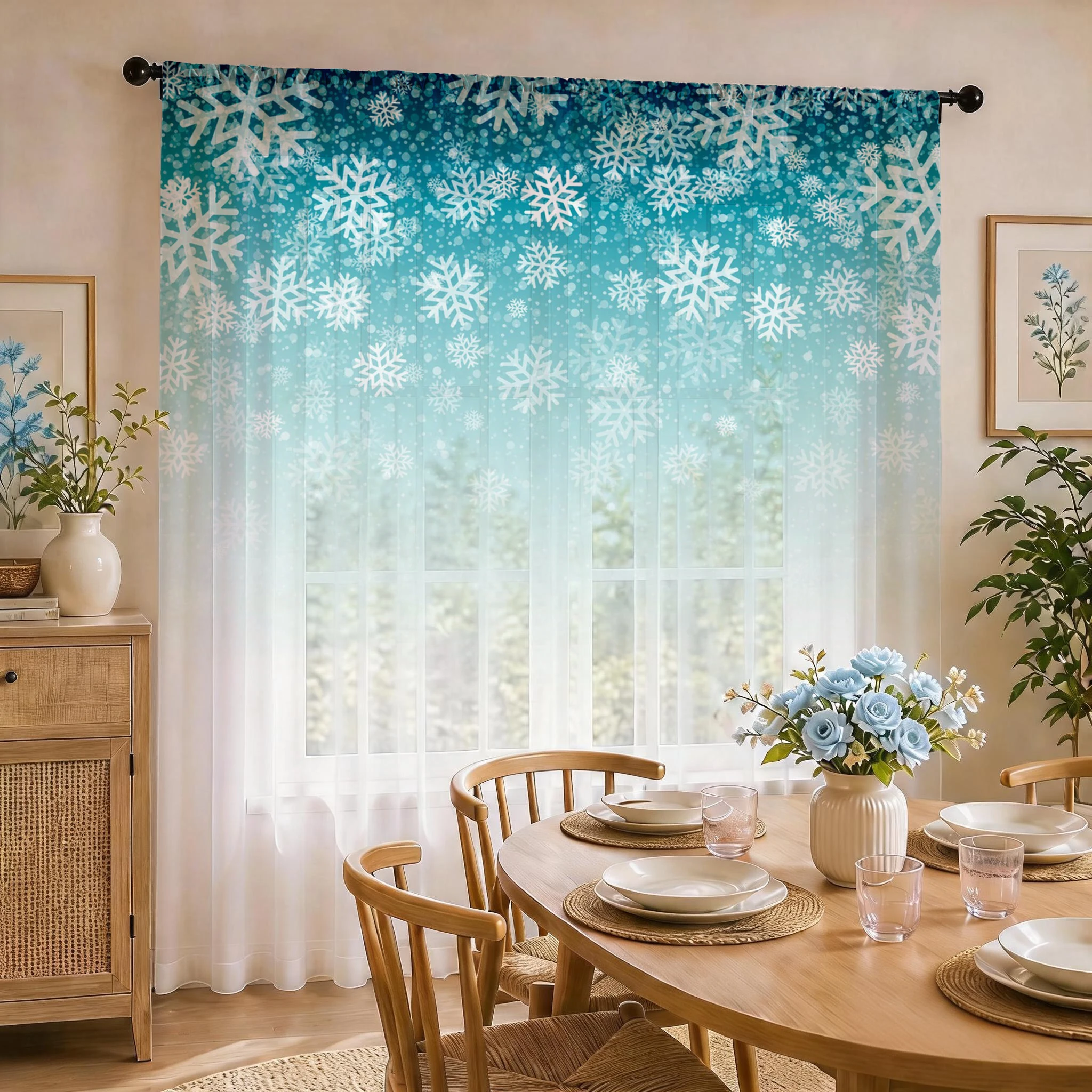Floral Gradient Sheer Curtain, - Good Floral & Wedding Decor Supply recensione e prezzo