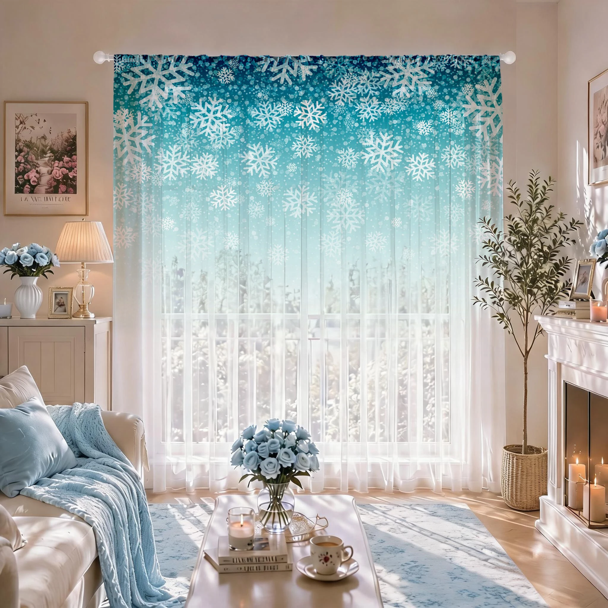 Floral Gradient Sheer Curtain, - Good Floral & Wedding Decor Supply recensione e prezzo