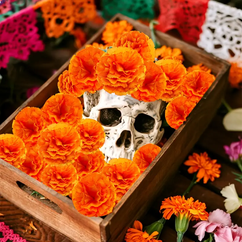 Artificial Carnation Marigold  - Indian Wedding Decor Supply recensione e prezzo