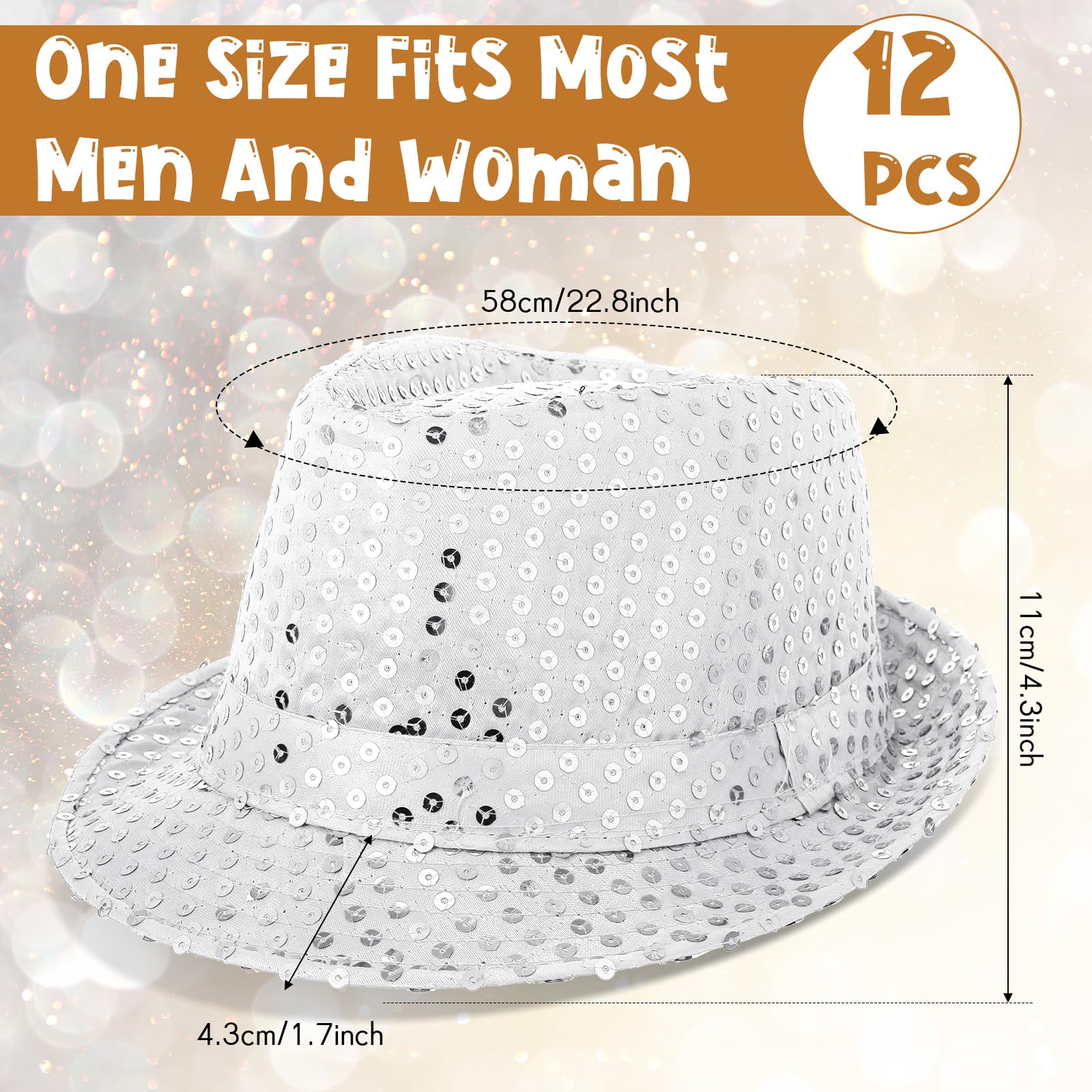 12-36Pcs Sequin Hats Bulk Glit - Wedding Supply In Bulk recensione e prezzo