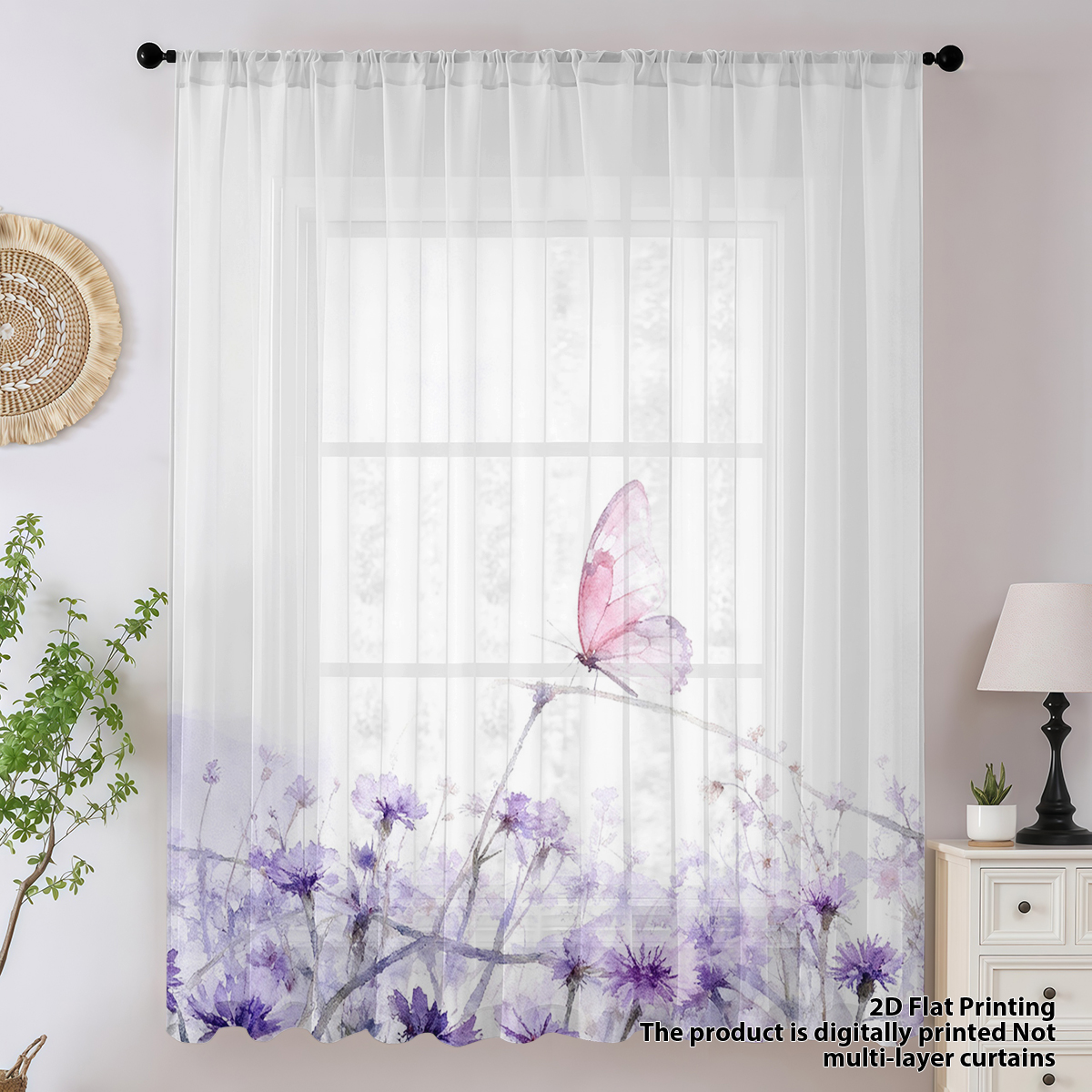 Flower Series Sheer Curtain, G - Good Floral & Wedding Decor Supply recensione e prezzo